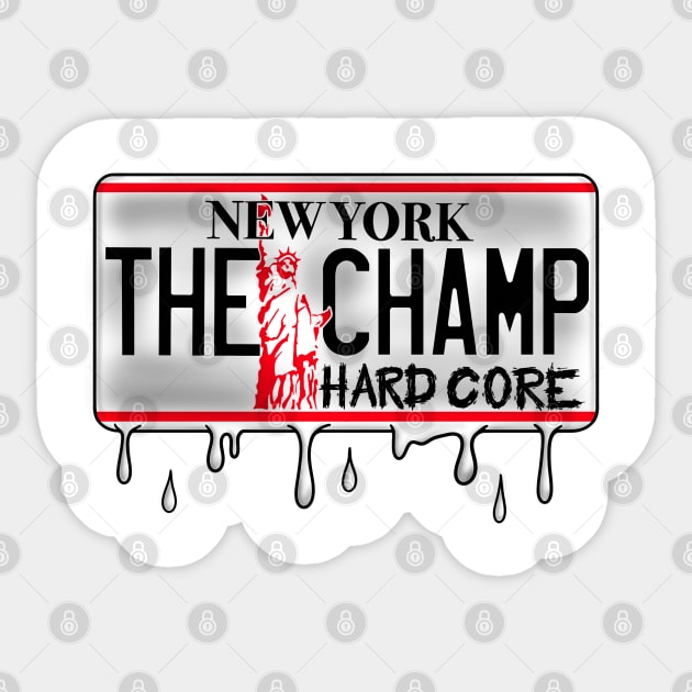 NY License Plate CHAMP Sticker by The Champion’s Ring